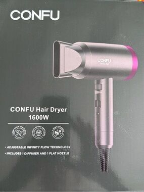 1600W Women's Hair Dryer - Metallic Pink Accent